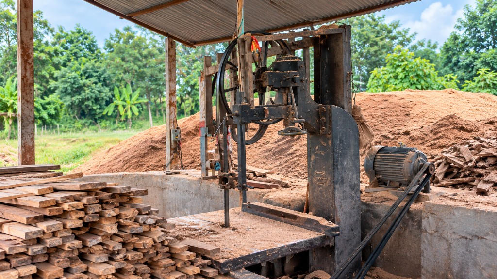 Craftsman Nepal workshop saw and timber stock