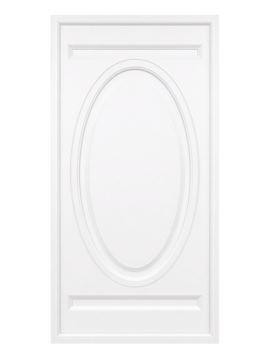 Door-27 -white hdf-oval